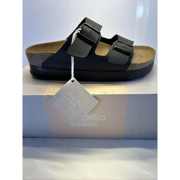 Birkenstock Shoes - Papillio Birkenstock Arizona Pap Flex Platform Sandal Black SZ 9 Narrow Women